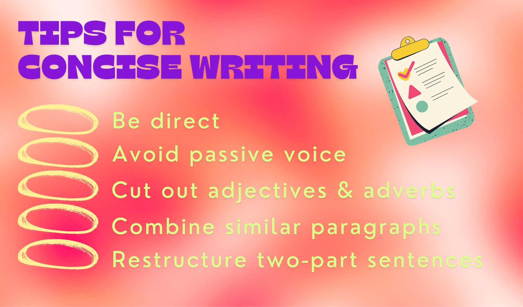 tips for concise writing