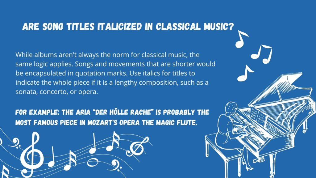 Is titles italicized in classical music? 