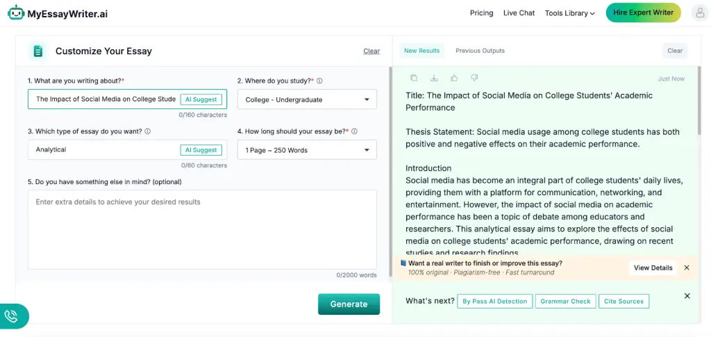 myessaywriterai review
