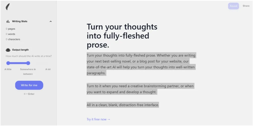 shortly ai interface