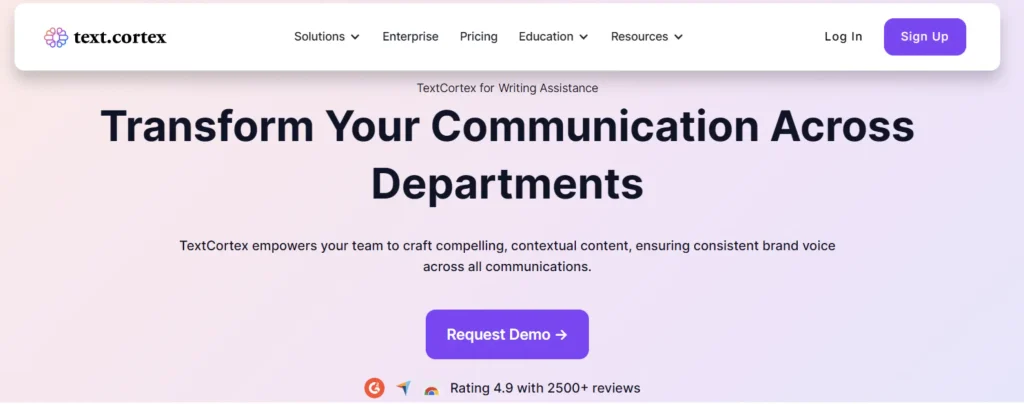 textcortex homepage