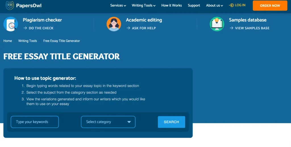 paperpsowl essay title generator