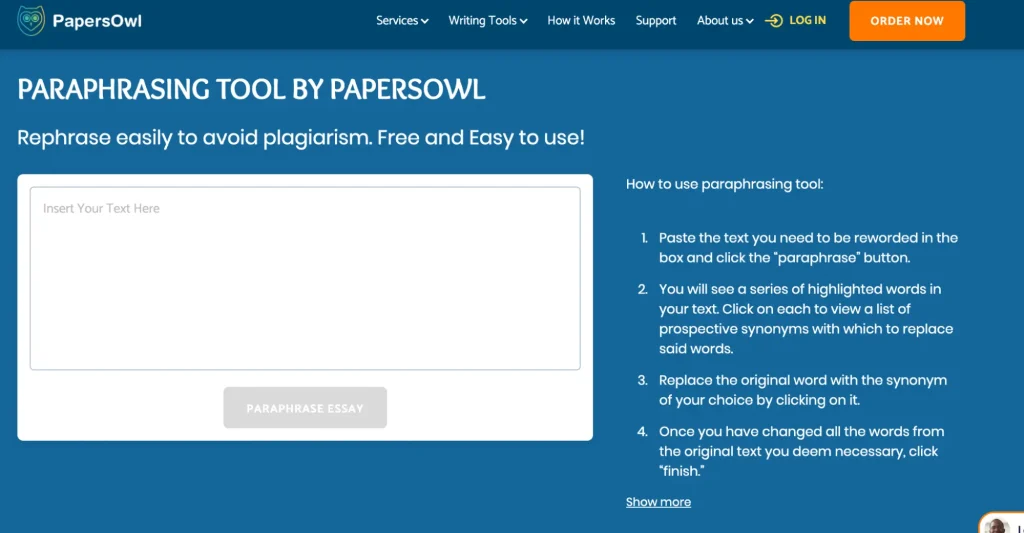 paperpsowl paraphraser