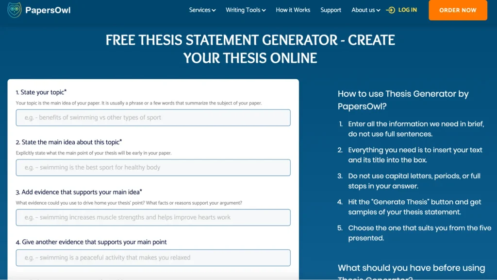 paperpsowl thesis statement generator