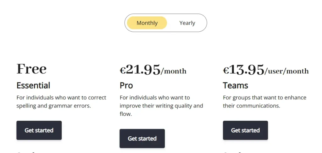 pricing